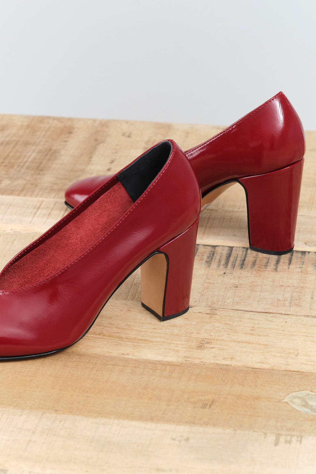 Scarlet Red Classic Chloris High Heel Pump by Designer Brand Rachel Comey