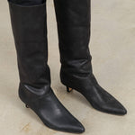 Black Clemmie Tall Boot with Kitten Heel by Rachel Comey Designer