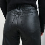 Back Pocket Coated Puerto Pant in Black Sale Trouser