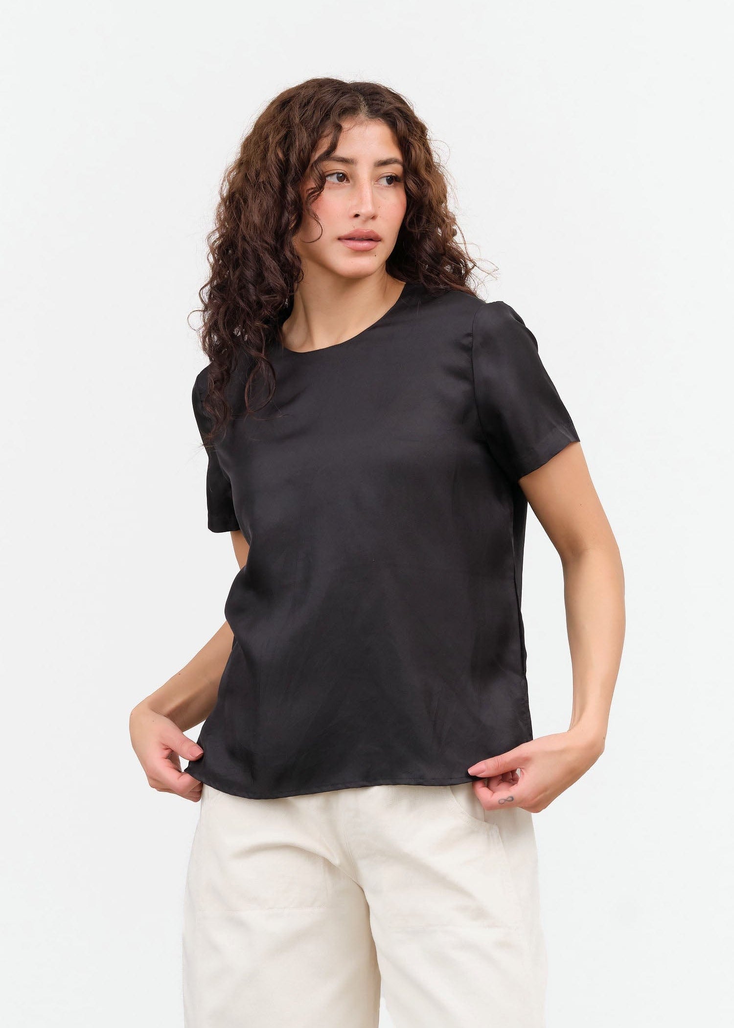 Rachel Comey Apparel Womens Blouses Delmara Top in Black Black / 00