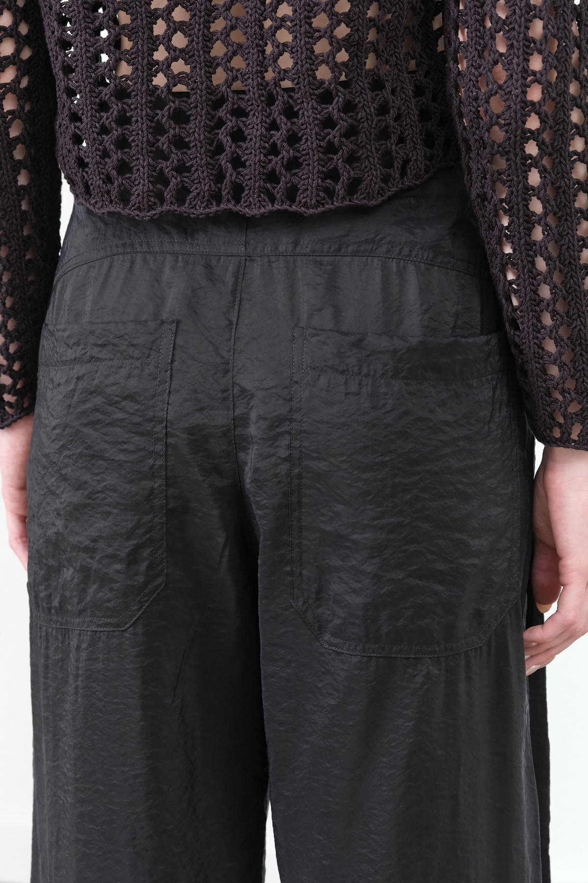 Black Wide Leg Dini Pant Cotton Wide Leg with Pockets by Rachel Comey