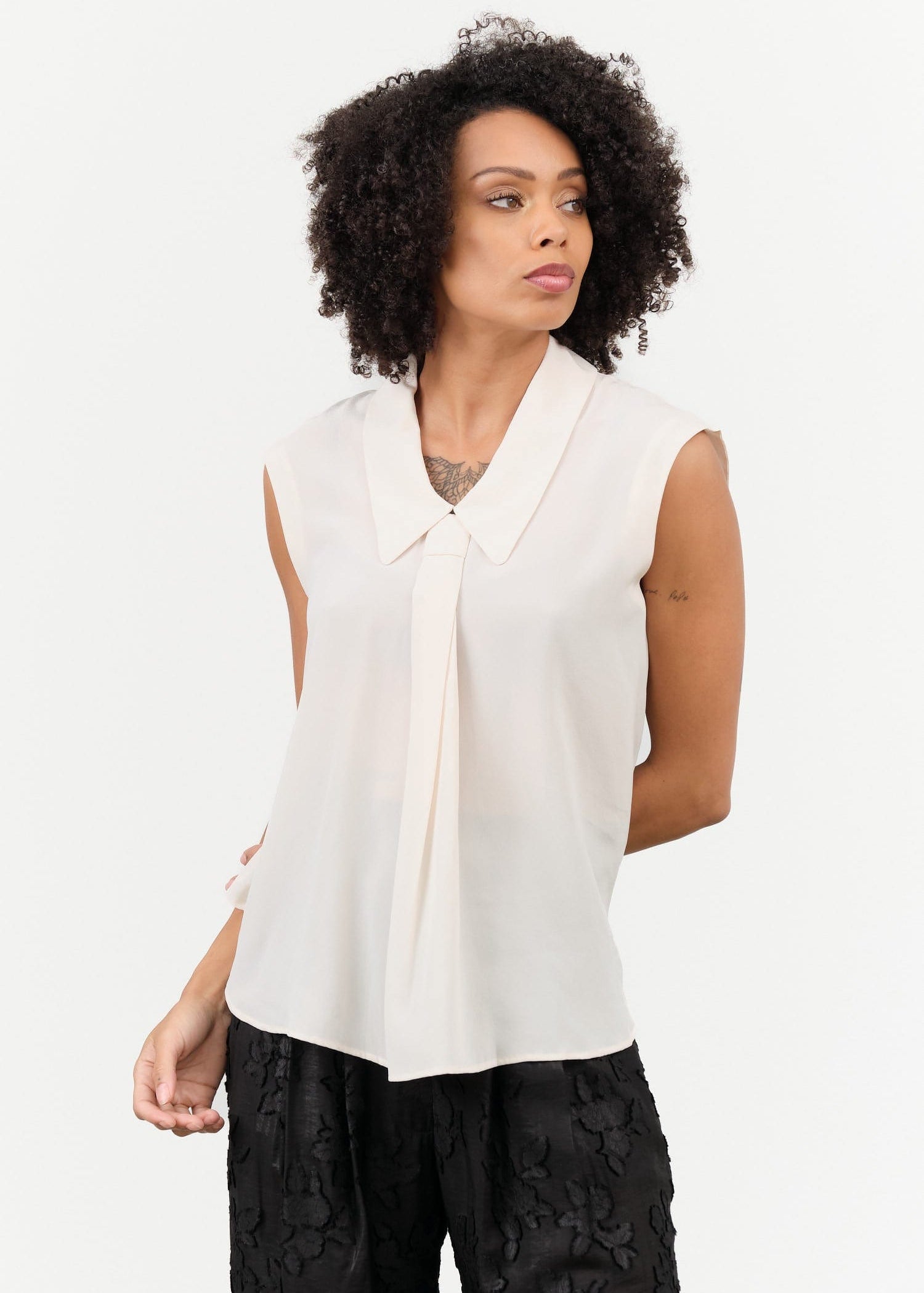 Rachel Comey Apparel Womens Blouses Duston Top in Ivory Ivory / 00