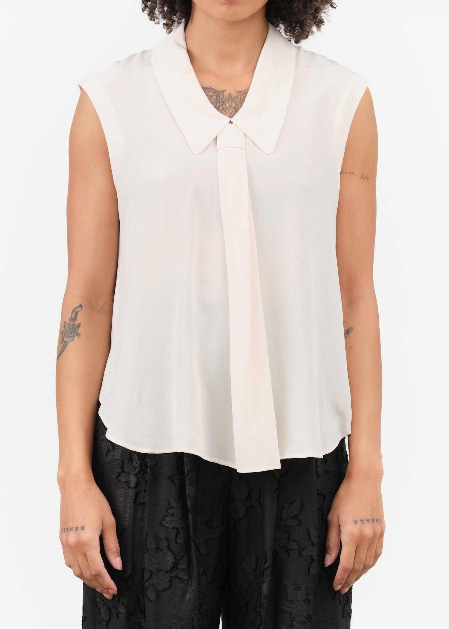 Rachel Comey Apparel Womens Blouses Duston Top in Ivory
