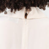 Sleeveless Button Up Blouse Duston Top with Collar in Ivory White by Rachel Comey Designer Brand