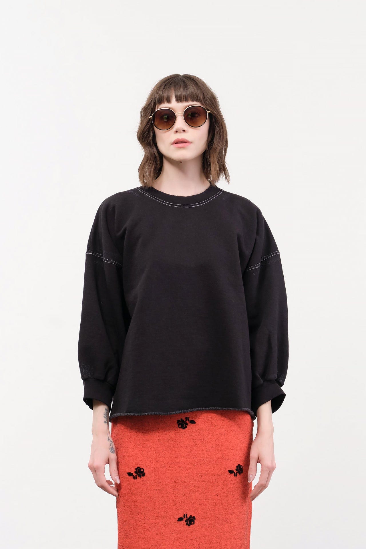Rachel Comey Apparel Womens Lounge Fond Sweatshirt in Charcoal