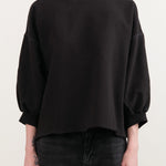 Rachel Comey Apparel Womens Blouses Fond Sweatshirt in Charcoal Charcoal / XS/S