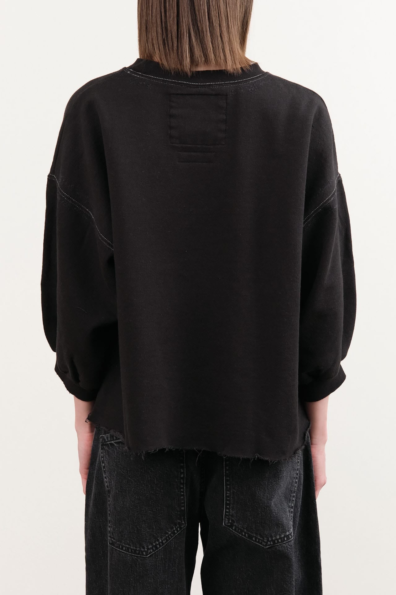 Rachel Comey Apparel Womens Blouses Fond Sweatshirt in Charcoal Charcoal / XS/S
