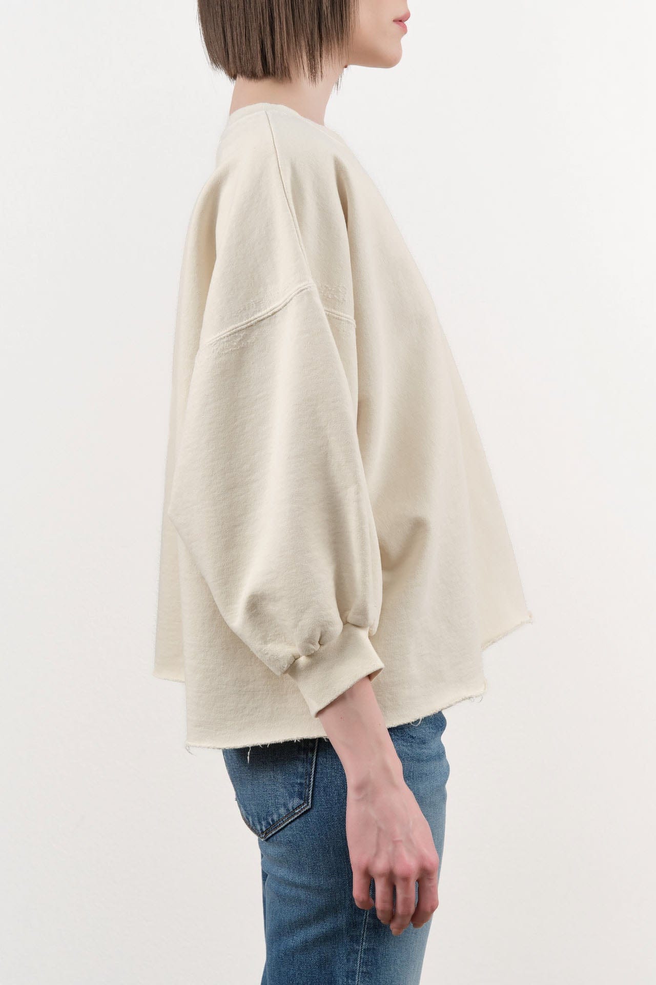 Rachel Comey Apparel Womens Lounge Fond Sweatshirt in Dirty White