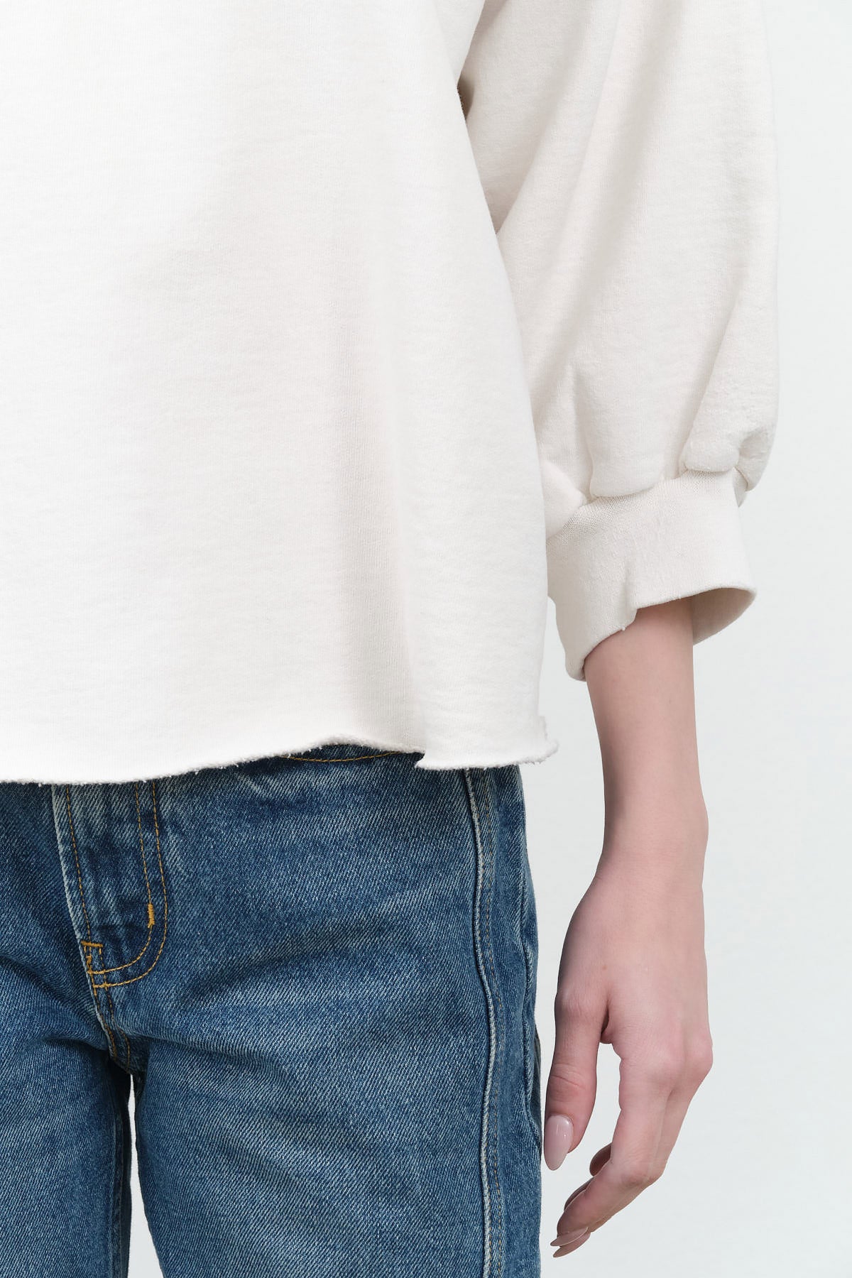 Oversized Dirty White Fond Sweatshirt by Designer Brand Rachel Comey