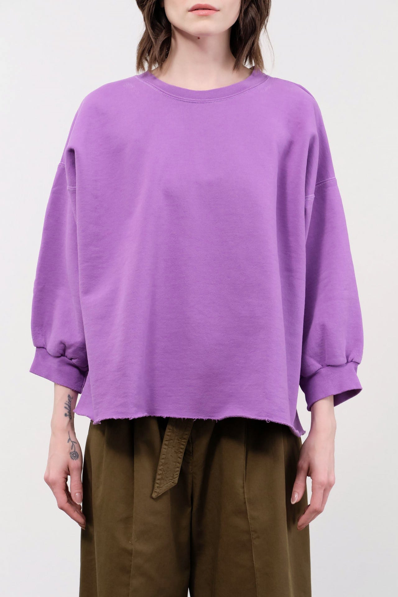 Rachel Comey Apparel Womens Lounge Fond Sweatshirt in Orchid