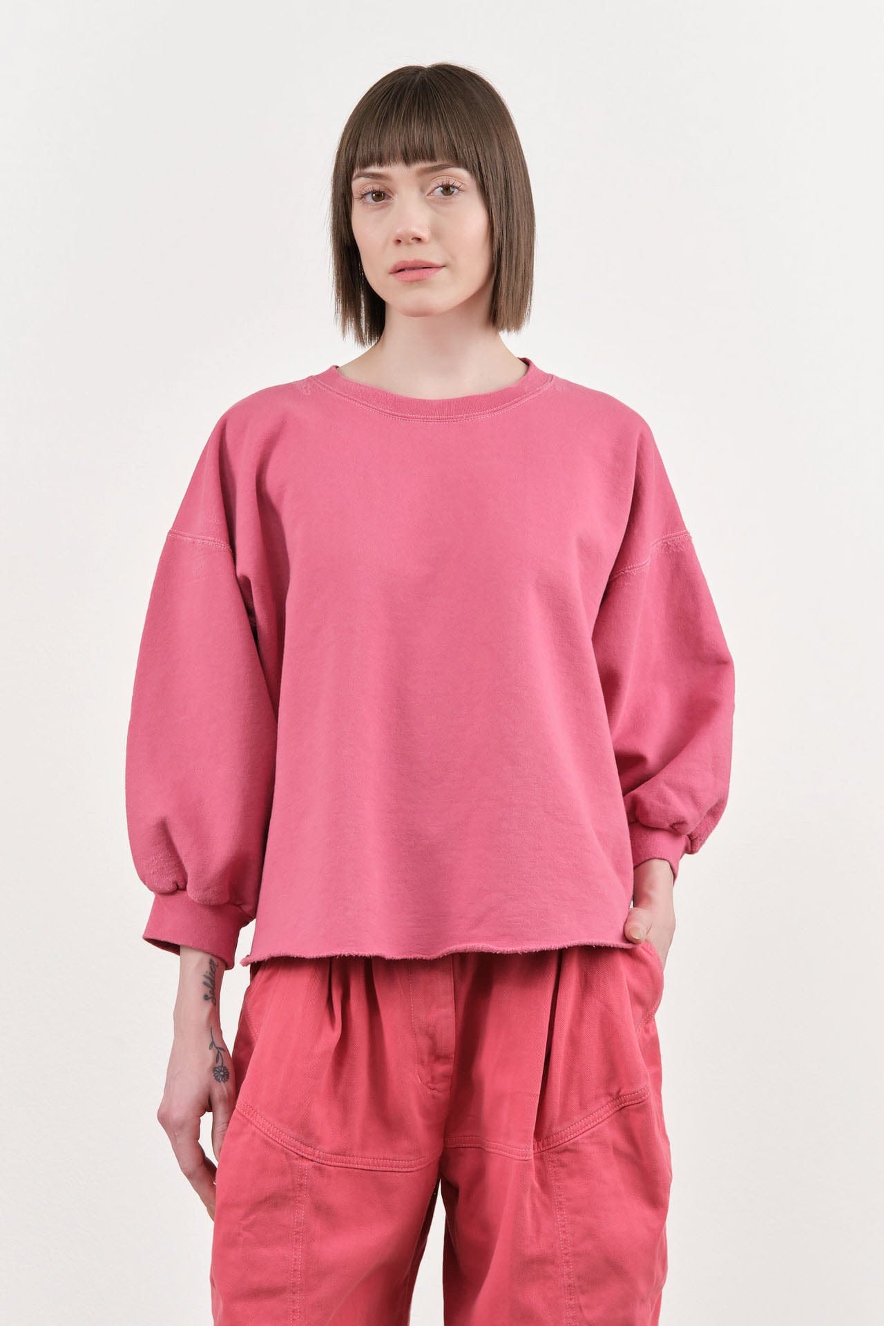 Rachel Comey Apparel Womens Lounge Fond Sweatshirt in Rosebud