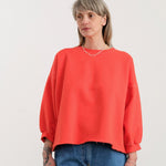 Rachel Comey Apparel Womens Lounge Fond Sweatshirt in Tomato