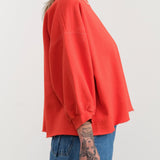 Rachel Comey Apparel Womens Lounge Fond Sweatshirt in Tomato