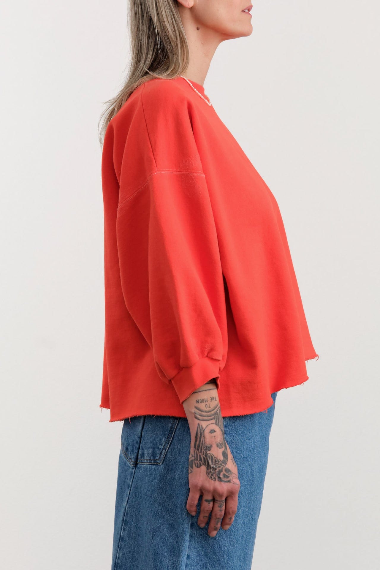 Rachel Comey Apparel Womens Lounge Fond Sweatshirt in Tomato
