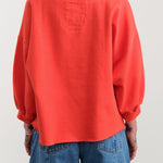 Rachel Comey Apparel Womens Lounge Fond Sweatshirt in Tomato