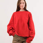 Rachel Comey Apparel Womens Lounge Fonder Sweatshirt in Cherry Cherry / XS/S