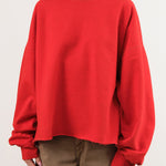 Rachel Comey Apparel Womens Lounge Fonder Sweatshirt in Cherry Cherry / XS/S