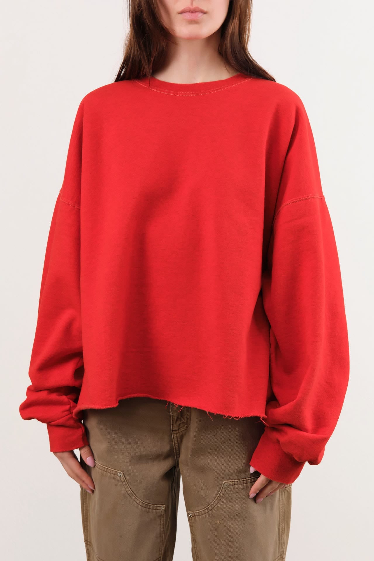 Rachel Comey Apparel Womens Lounge Fonder Sweatshirt in Cherry Cherry / XS/S