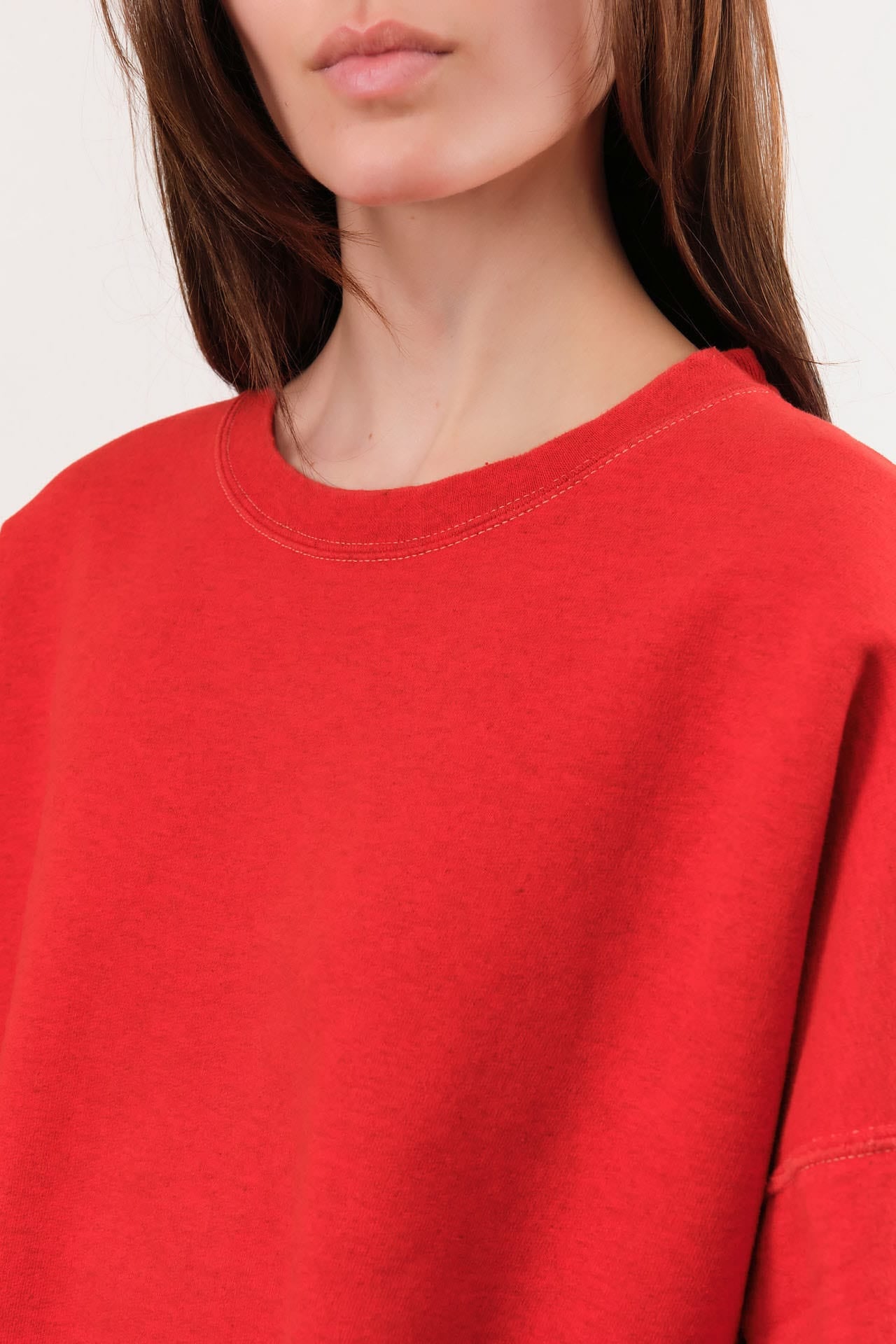 Rachel Comey Apparel Womens Lounge Fonder Sweatshirt in Cherry Cherry / XS/S