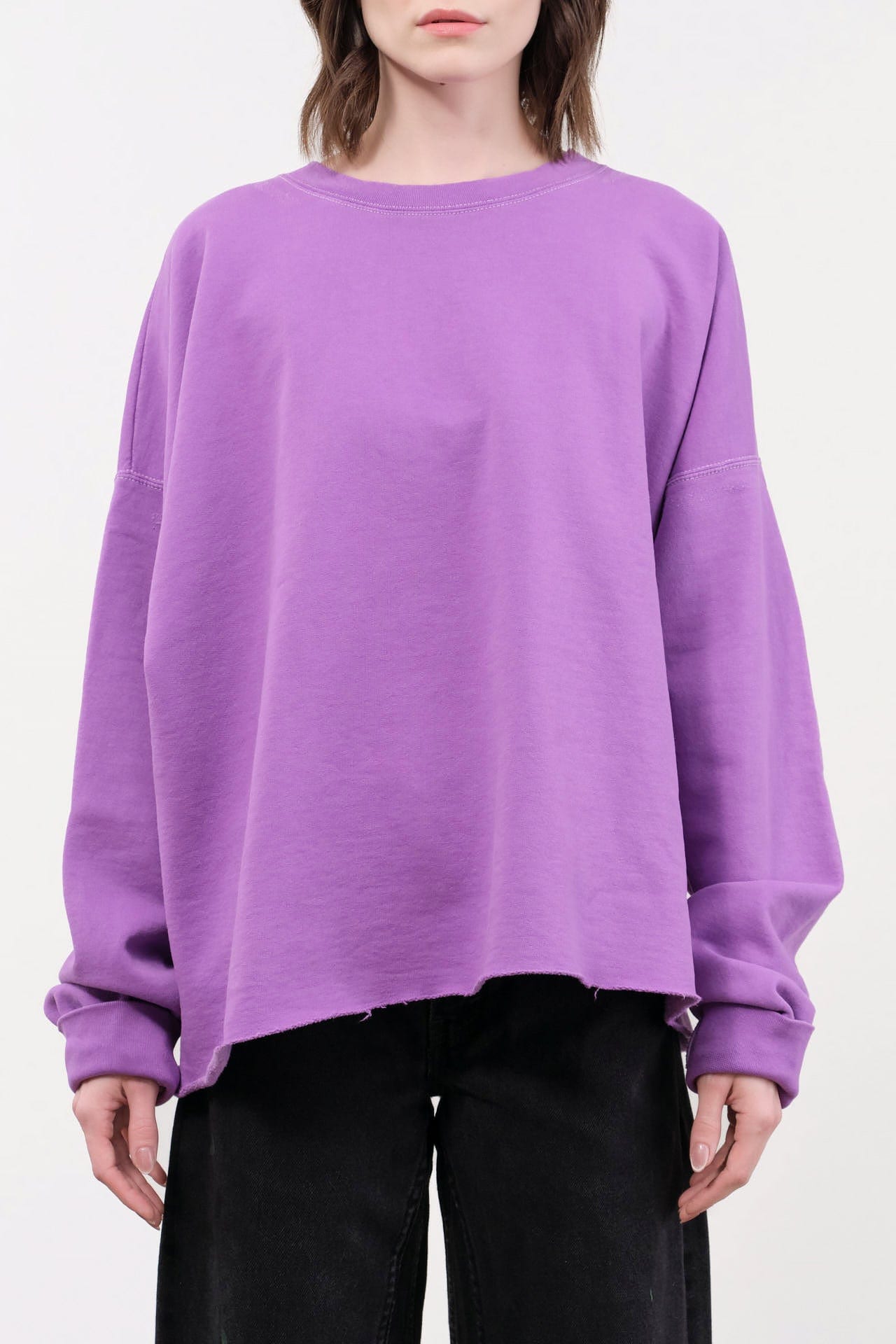 Rachel Comey Apparel Womens Lounge Fonder Sweatshirt in Orchid Orchid / XS/S