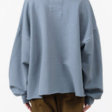 Petrol Blue Long Sleeve Fonder Crewneck Sweatshirt by Rachel Comey Designer Brand 