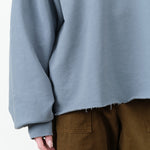 Long Sleeve Fonder Crewneck Sweatshirt in Petrol Blue by Rachel Comey Designer Brand 