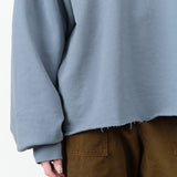 Long Sleeve Fonder Crewneck Sweatshirt in Petrol Blue by Rachel Comey Designer Brand 