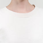 Collar view of Fondly Sweatshirt in Dirty White