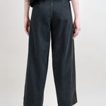 Wide Leg Rachel Comey Garra Pant Jean in Black with Brown Side Panel