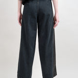 Wide Leg Rachel Comey Garra Pant Jean in Black with Brown Side Panel