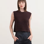 Rachel Comey Apparel Womens Sweaters Relent Top in Chocolate