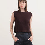 Rachel Comey Apparel Womens Sweaters Relent Top in Chocolate