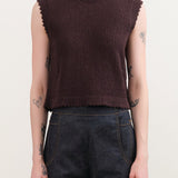 Rachel Comey Apparel Womens Sweaters Relent Top in Chocolate