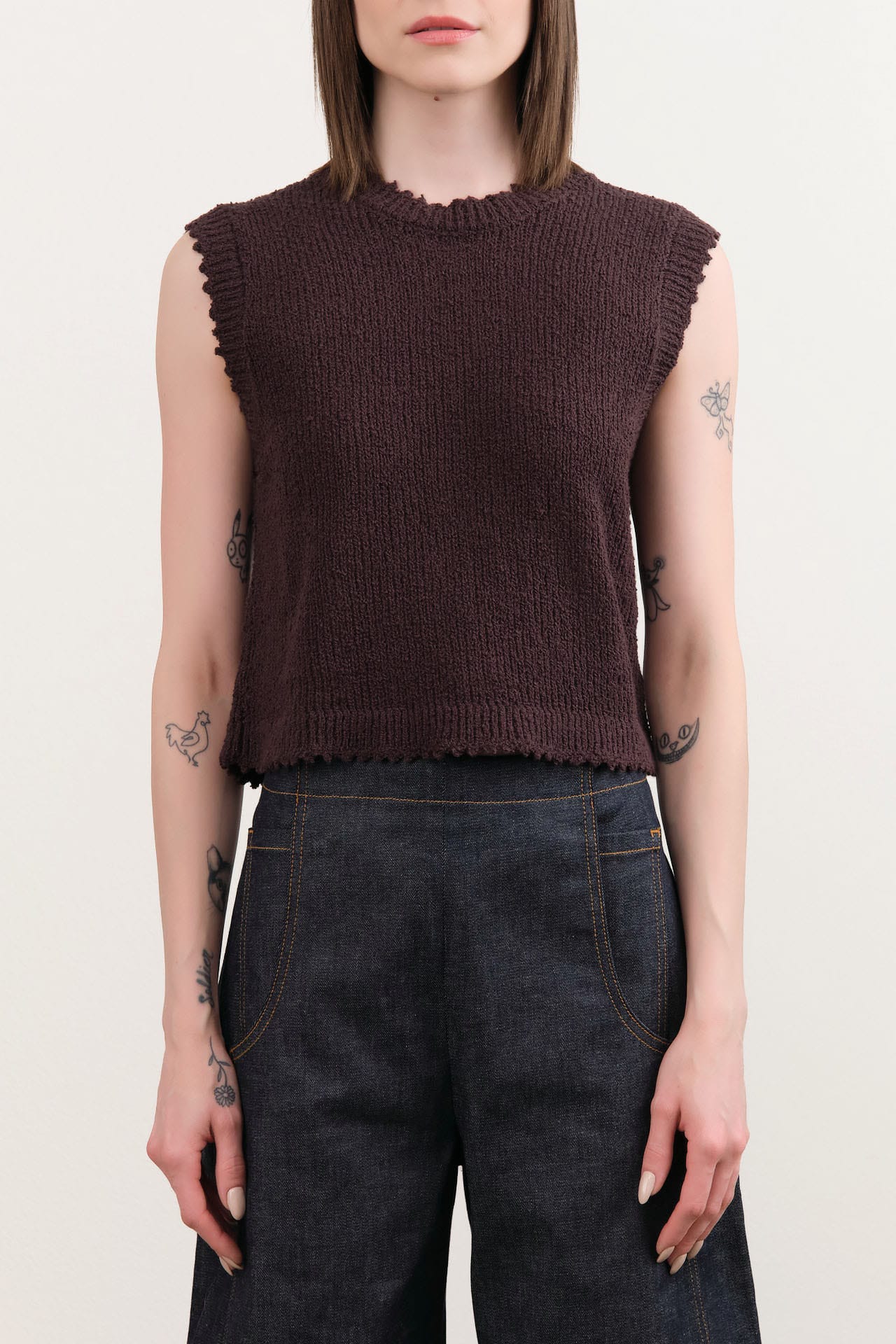 Rachel Comey Apparel Womens Sweaters Relent Top in Chocolate