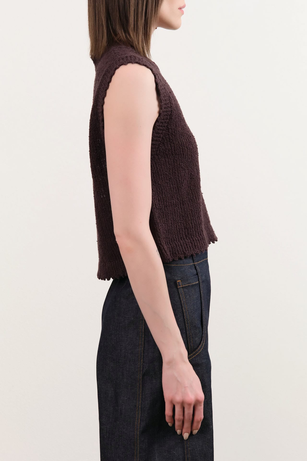 Rachel Comey Apparel Womens Sweaters Relent Top in Chocolate