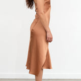 Rachel Comey Designer Brand Strap Granger Midi Dress in Desert Gold