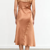 Desert Gold Strap Granger Midi Dress by Rachel Comey Designer Brand 