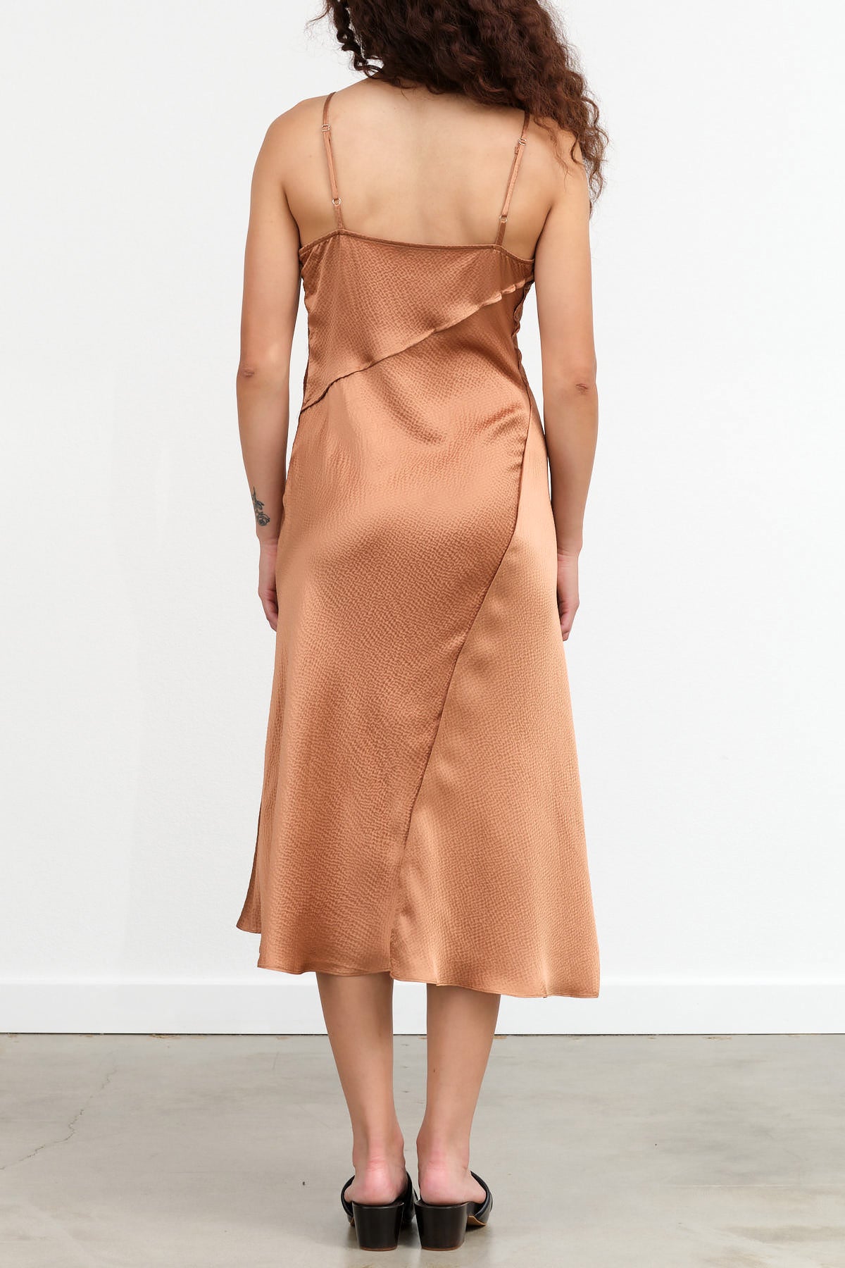 Desert Gold Strap Granger Midi Dress by Rachel Comey Designer Brand 