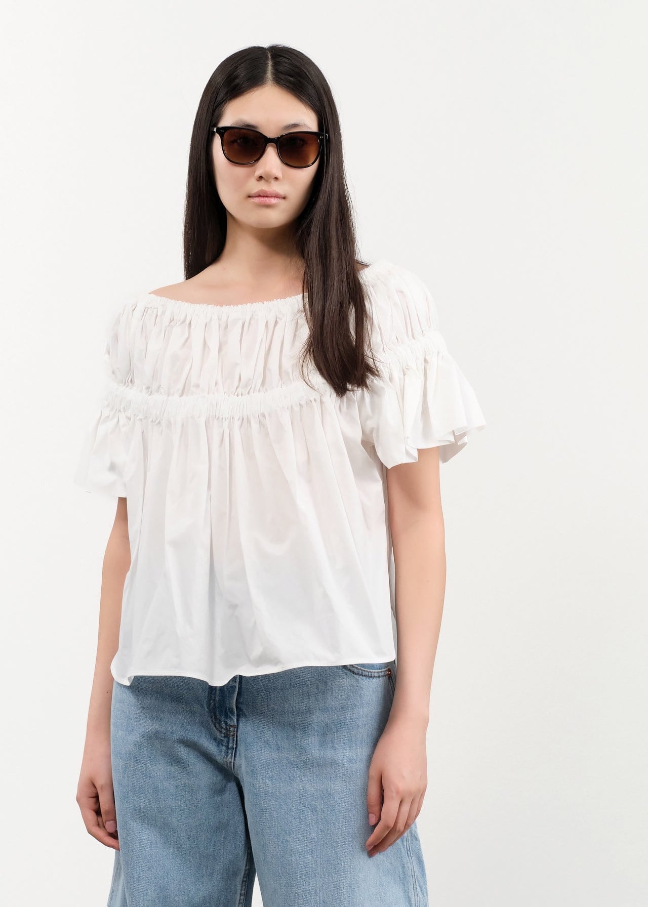 Rachel Comey Apparel Womens Blouses Jenn Top in White