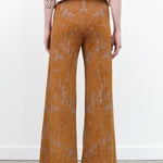 Super Soft Chenille Jacquard Wide Leg Jinx Pant in Old Gold Multi by Designer Brand Rachel Comey