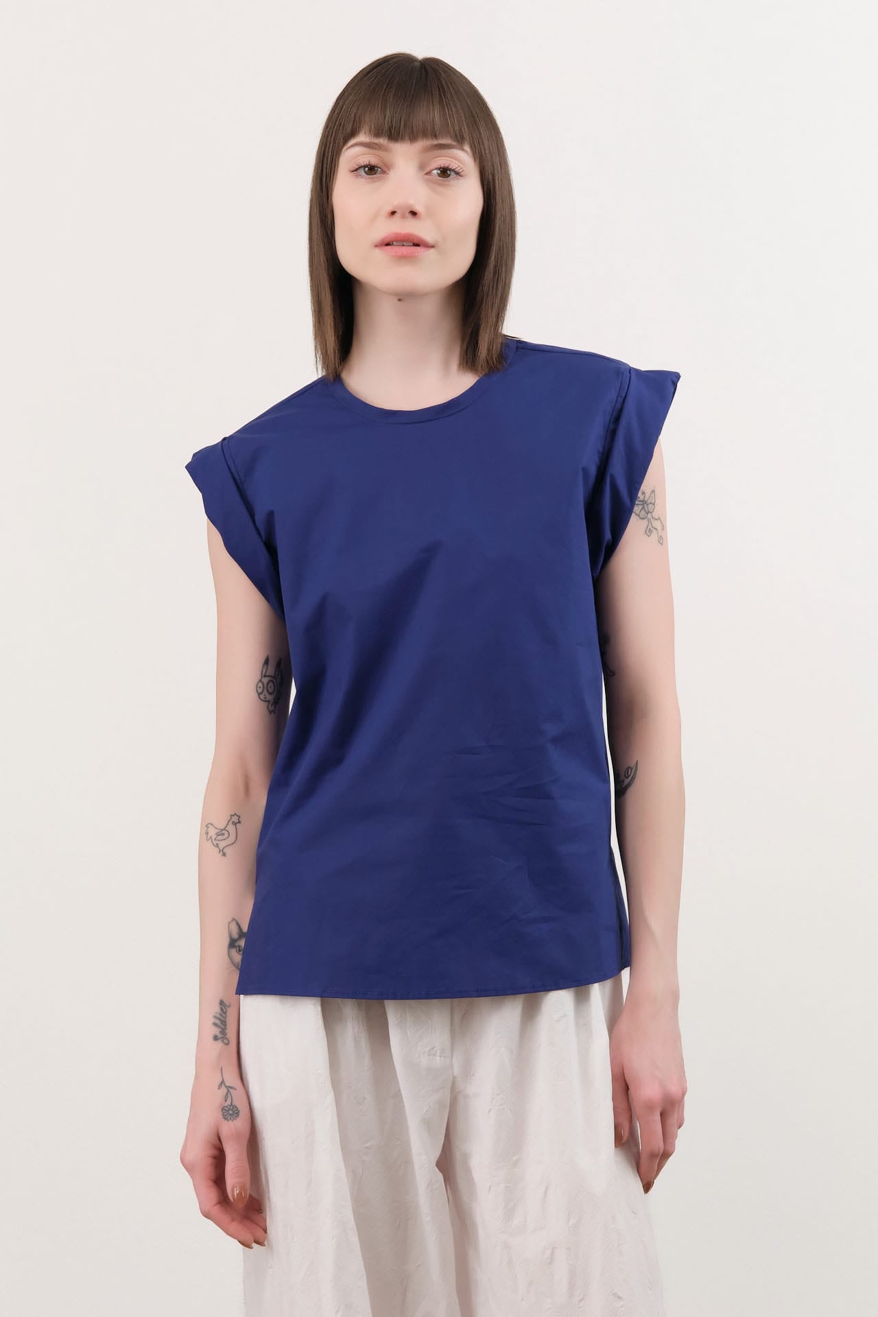Rachel Comey Apparel Womens Blouses Lynx Top in Blue