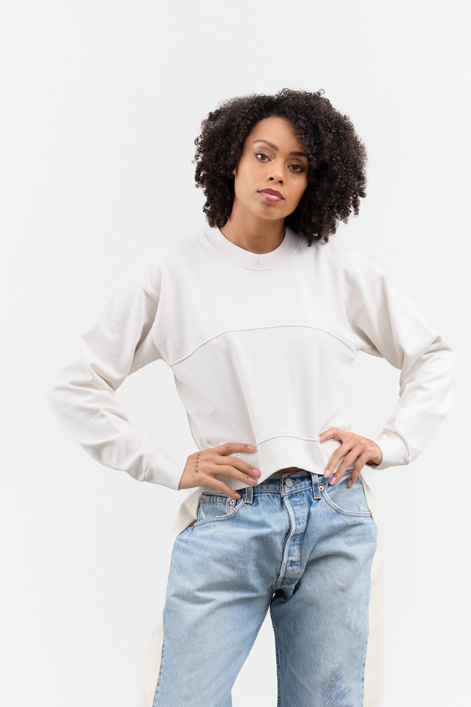 Rachel Comey Marin Sweatshirt in Dirty White