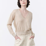 Rachel Comey Marion V-Neck Sweater in Cream