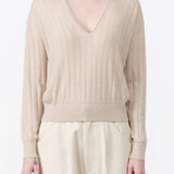 Marion V-Neck Sweater by Rachel Comy in Cream