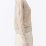 Rachel Comey Designer Brand Marion V-Neck Sweater in Cream Tan