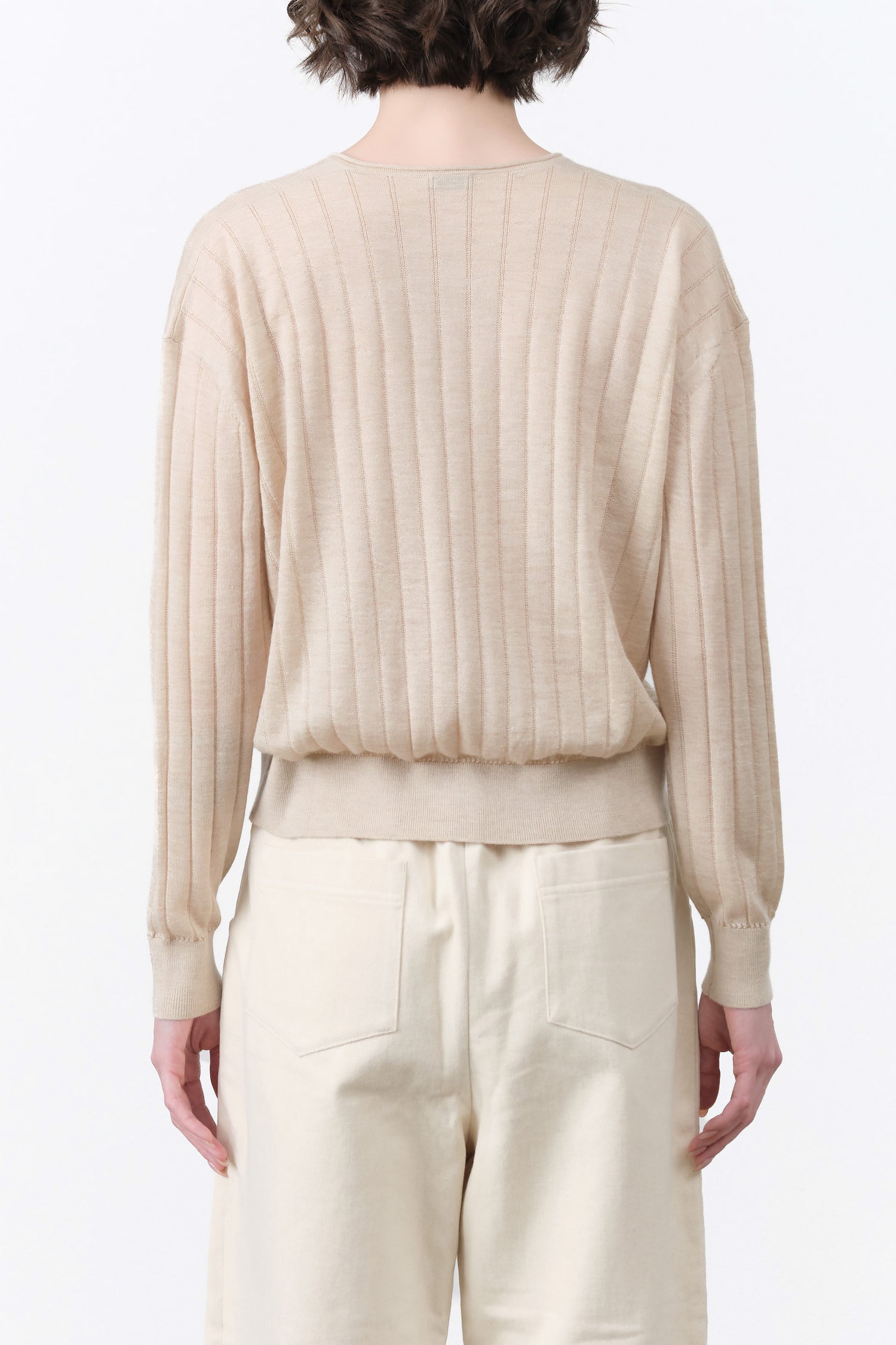 Cream Tan Marion V-Neck Sweater by Rachel Comey Designer Brand 