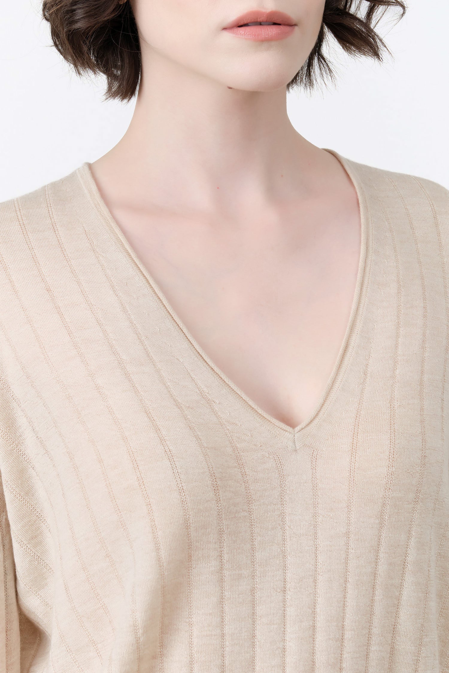 Cream Marion V-Neck Sweater by Rachel Comey