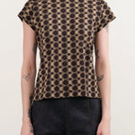 Rachel Comey Apparel Womens Blouses Mead Tee in Brown