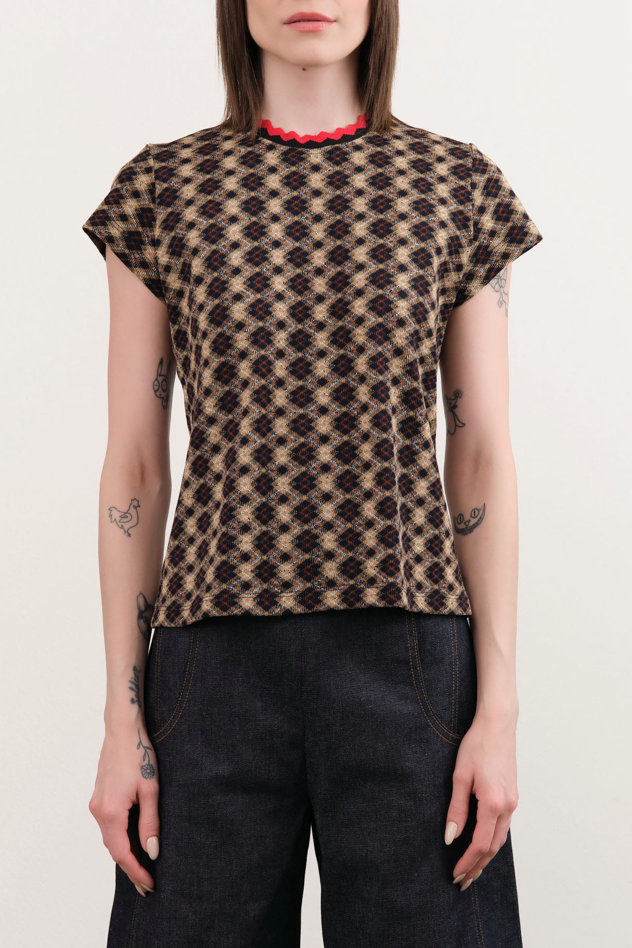 Rachel Comey Apparel Womens Blouses Mead Tee in Brown