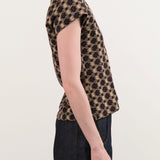 Rachel Comey Apparel Womens Blouses Mead Tee in Brown